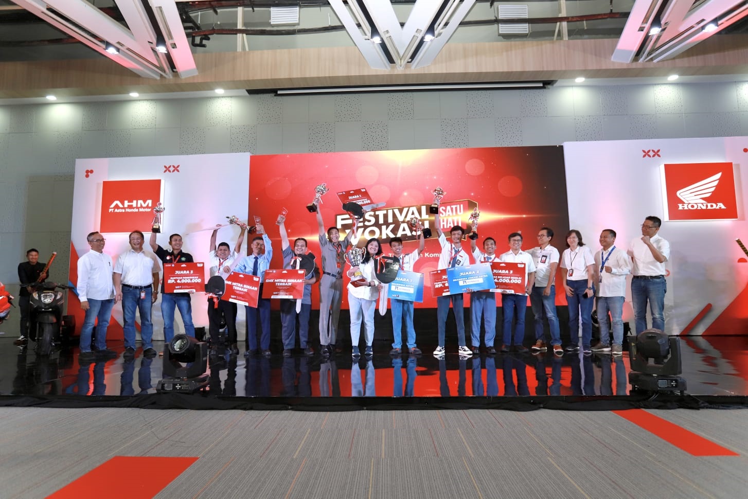 AHM Umumkan Siswa, Guru, SMK Terbaik Festival Vokasi 2023
