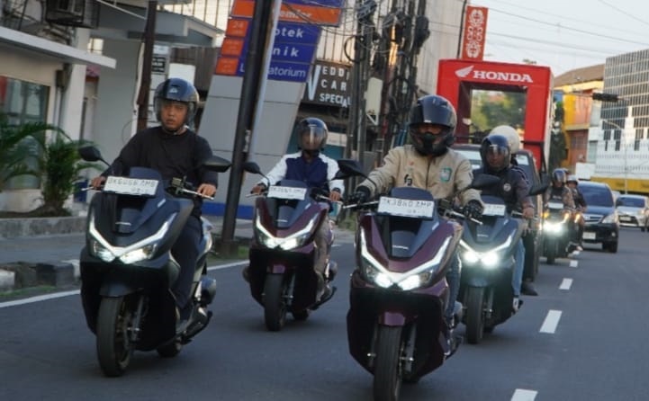 Canvassing Honda PCX 160 Meriahkan HUT Kota Medan