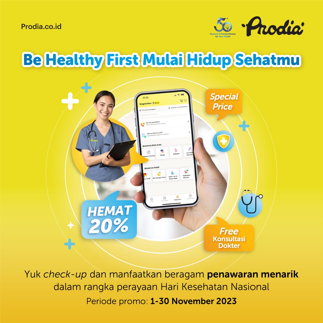 Rayakan World Diabetes Day, Cek Kesehatan Bersama Prodia