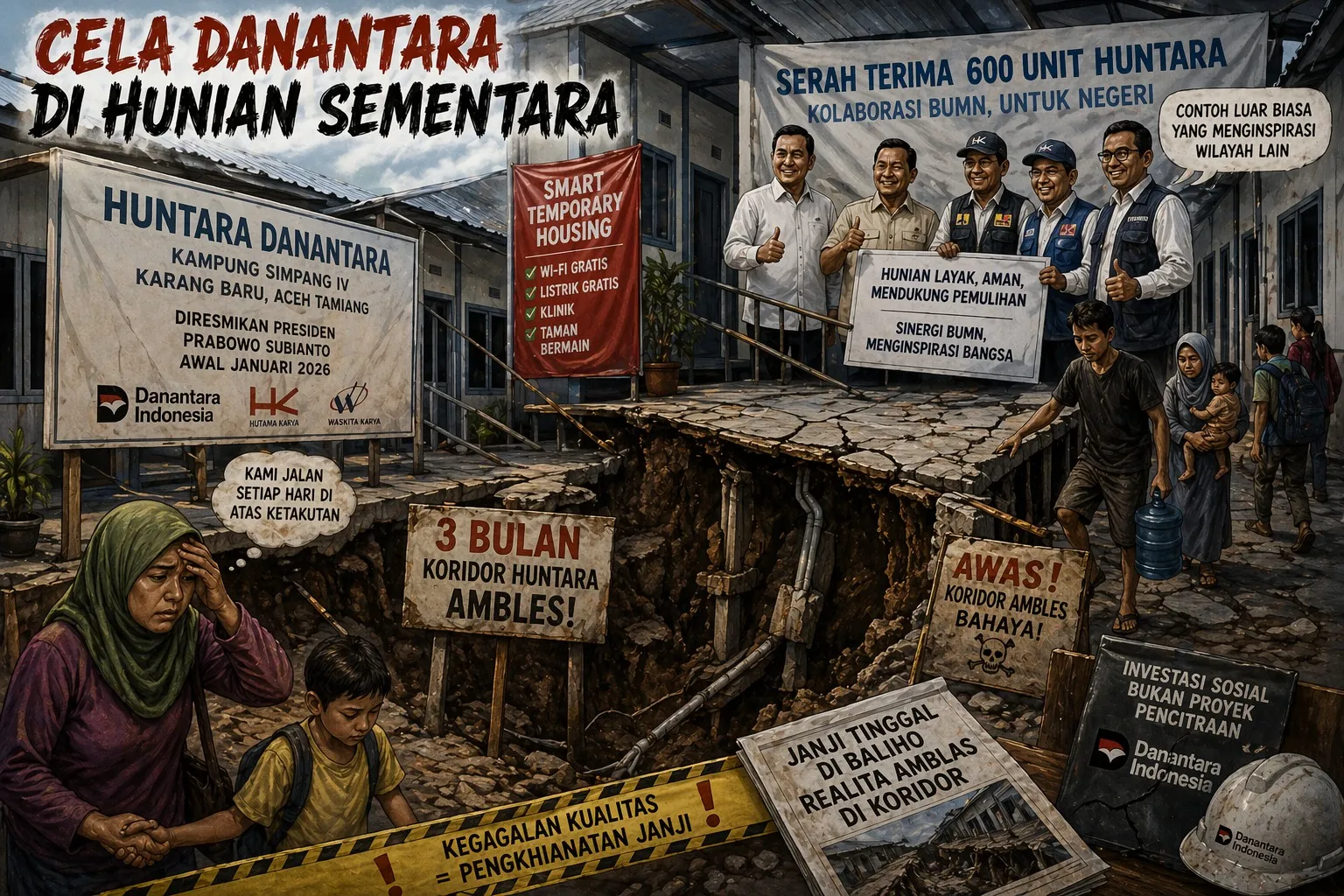 Cela Danantara di Hunian Sementara