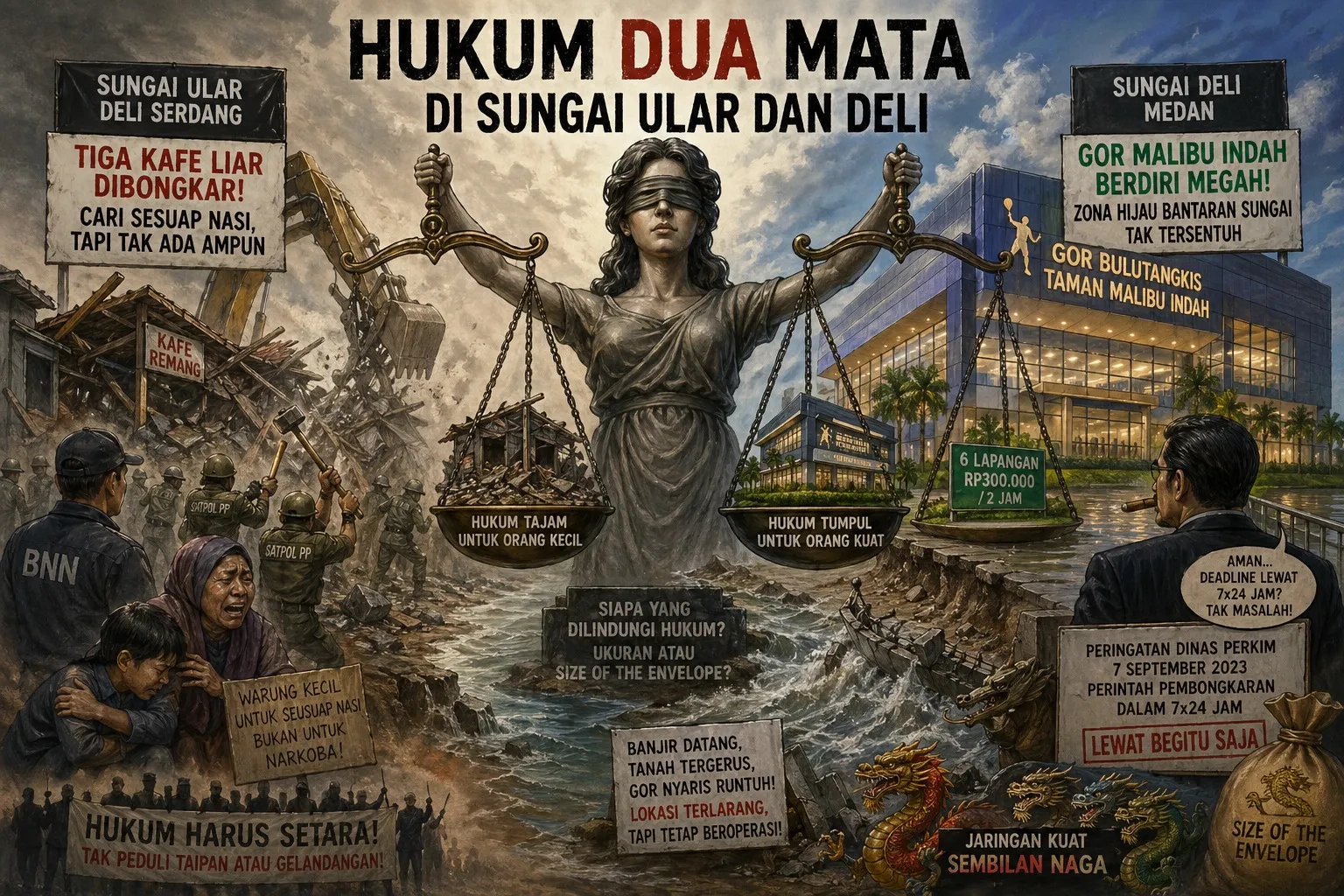 Hukum Dua Mata di Sungai Ular dan Deli