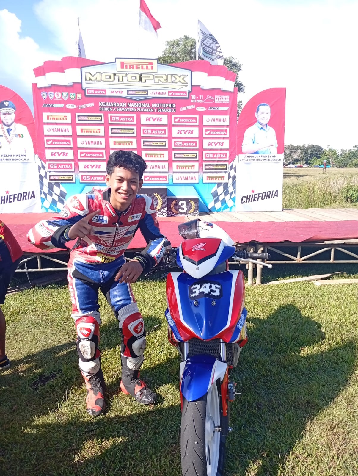 Pebalap Binaan Indako Borong Podium Kejurnas Motoprix Region Sumatera 2025