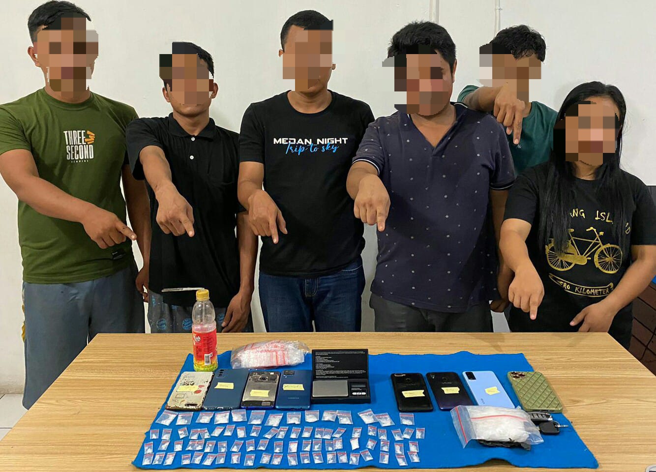 Polres P. Siantar Ringkus 7 Pelaku Terlibat Sabu Dan Ganja