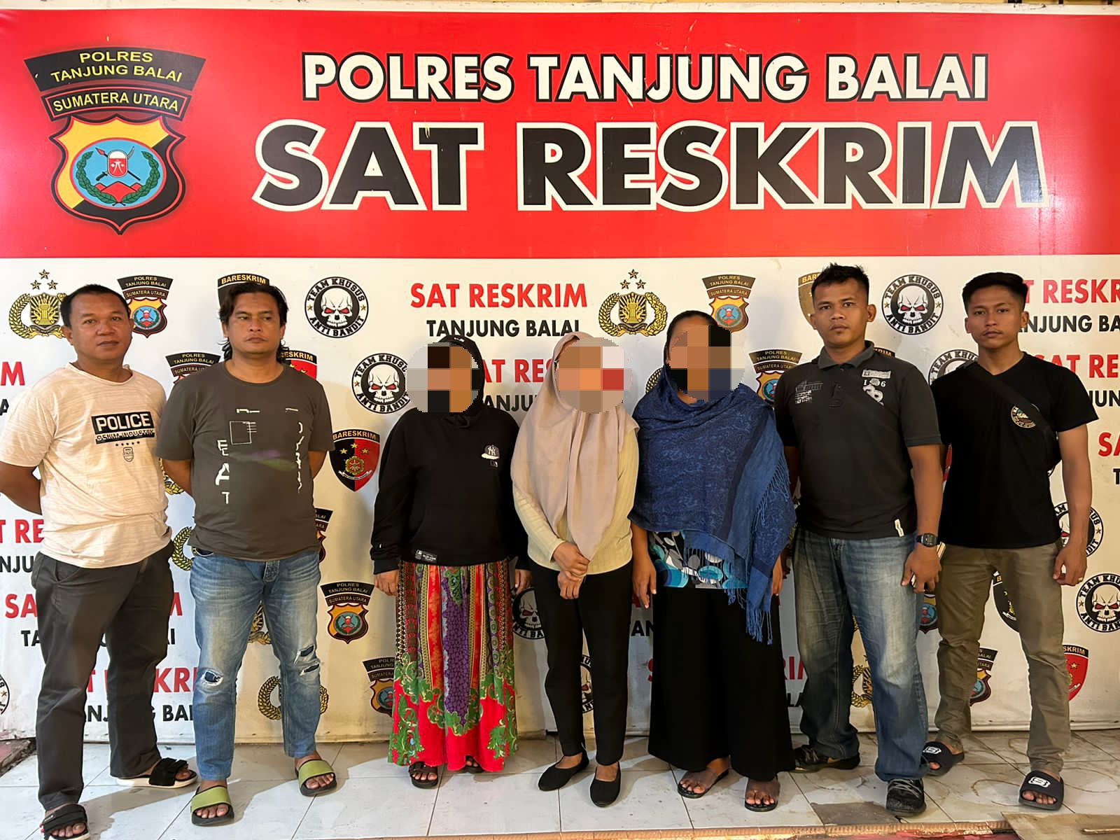 Polres T. Balai Tangkap Empat Tersangka Perdagangan Orang Antar Negara