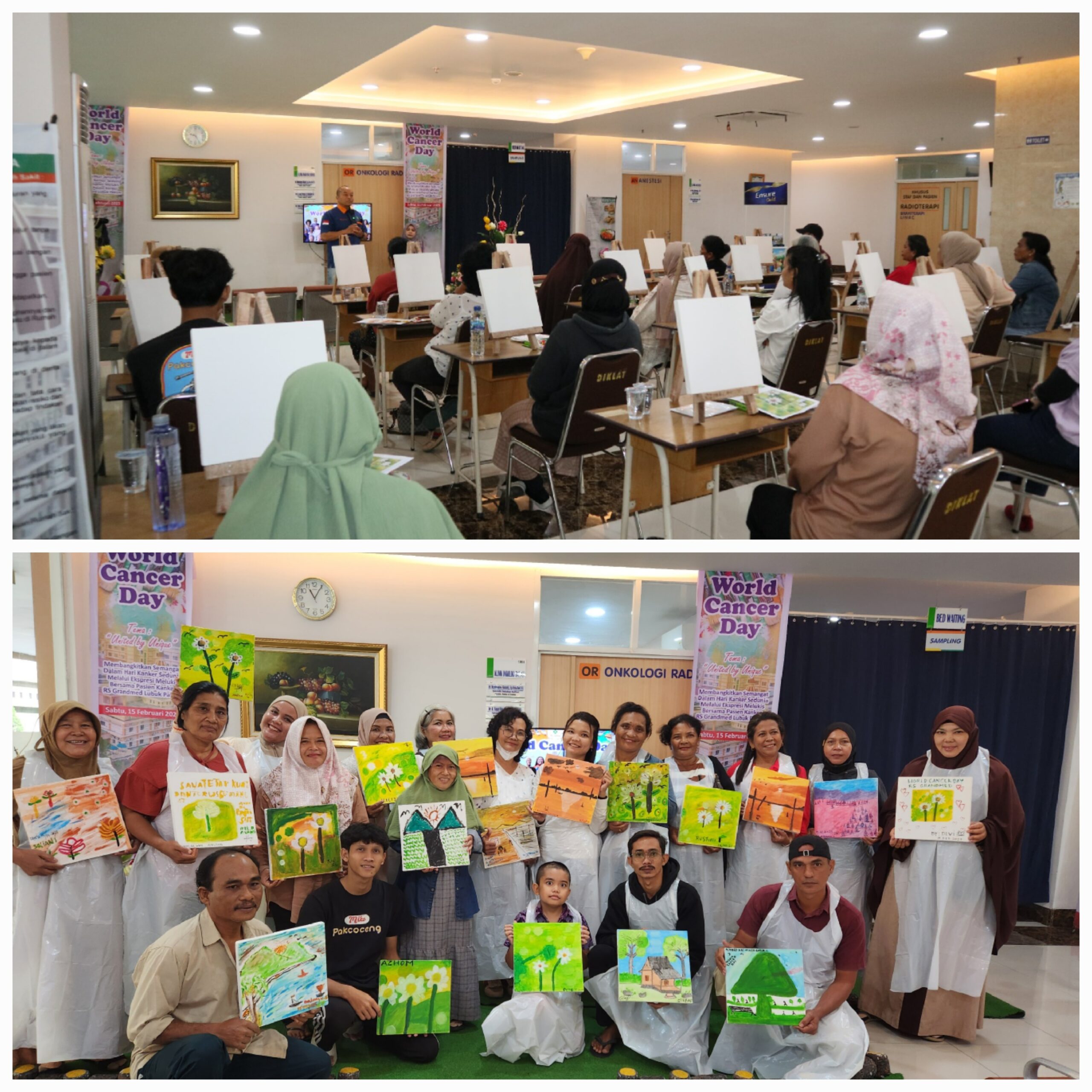 RS Grandmed Gelar Live Painting Bagi Pasien Dan Penyintas Kanker