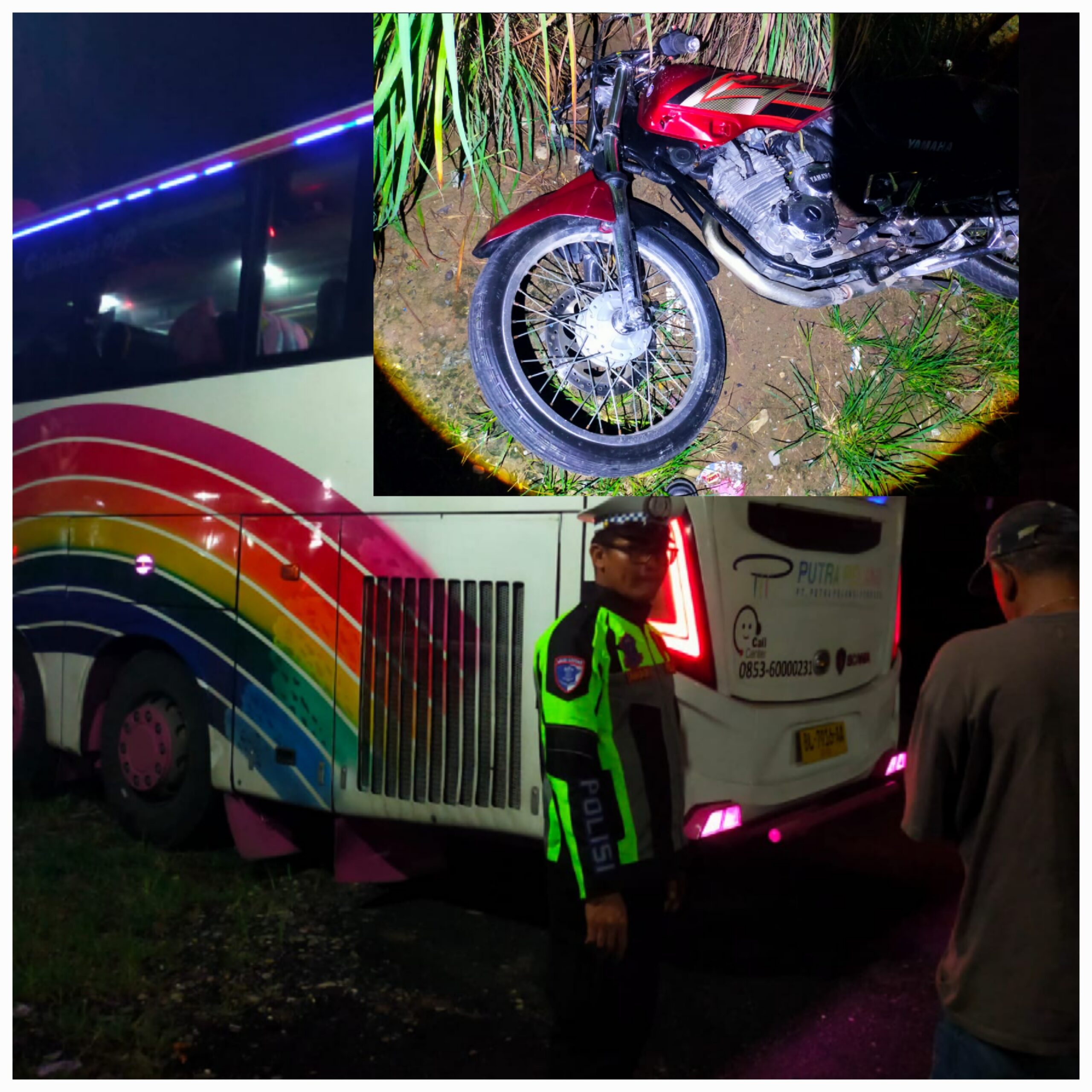 Pengendara Sepeda Motor Tewas Tertabrak Bus