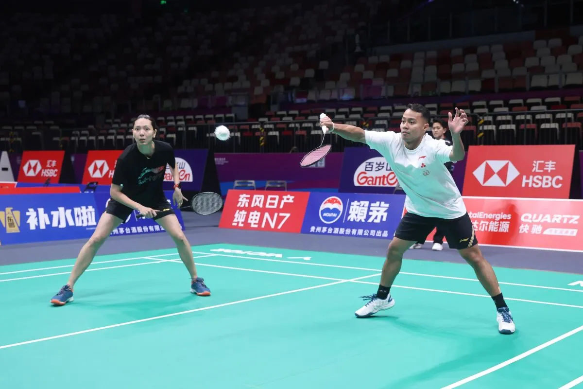 Tim Bulutangkis Indonesia Langsung Pemanasan