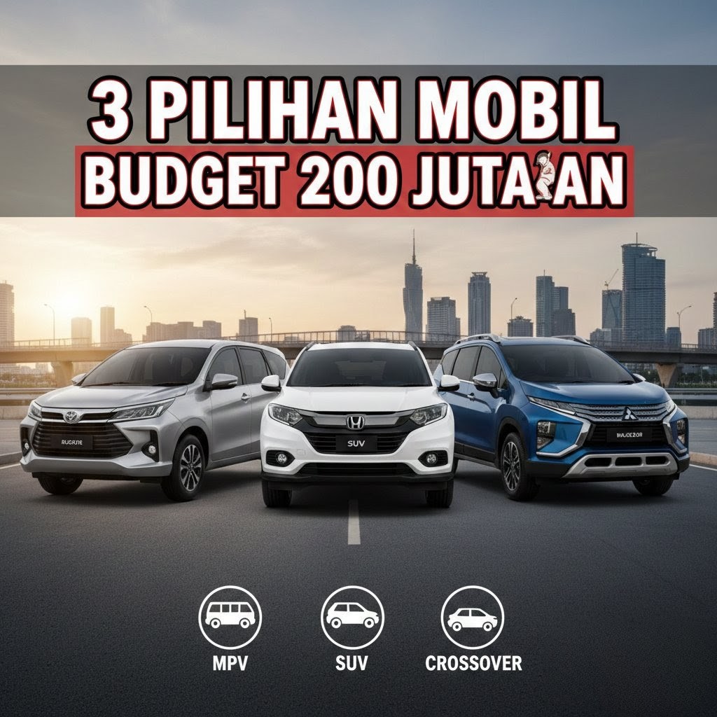 3 Pilihan Mobil dengan Budget 200 Jutaan, Dari MPV hingga SUV