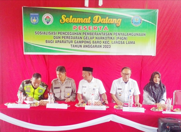 Pemerintah Gampong Baro Langsa Gelar Sosialisasi P4GN Dan Test Urine