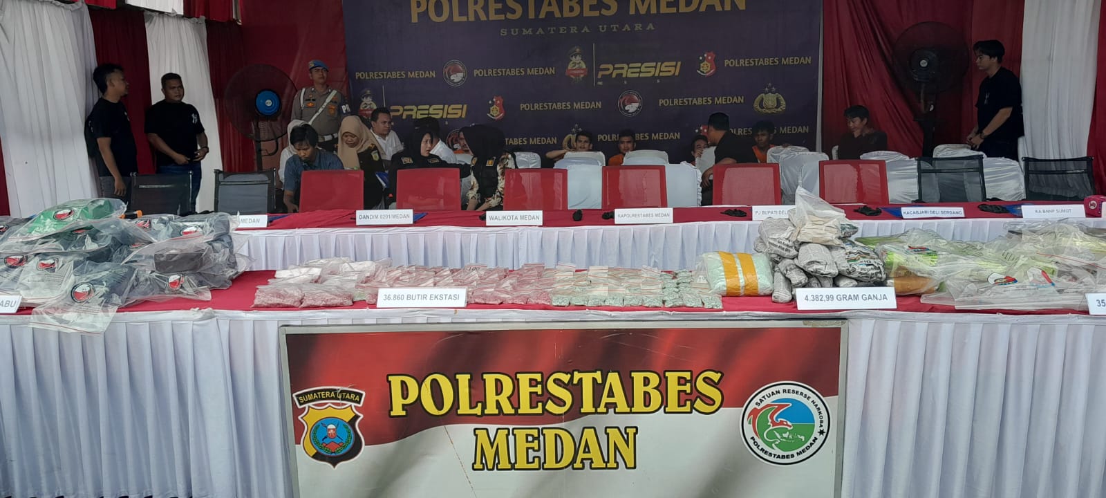 Polrestabes Medan Musnahkan 35 Kg Sabu