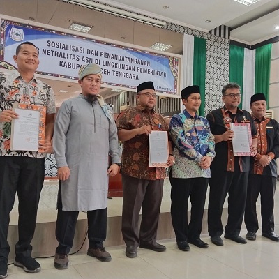 BKPSDM Gelar Sosialisasi Dan Penandatanganan Ikrar Netralitas ASN Di Agara