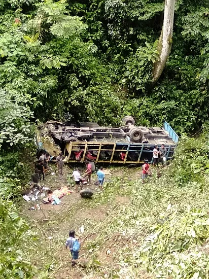 Truk Angkut Sepeda Motor Terjun Ke Jurang Agara