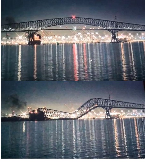 Jembatan Baltimore, AS, Roboh Ditabrak Kapal Kontainer