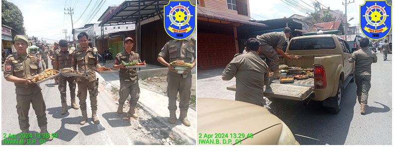 Satpol PP-WH Agara Sita Lauk-pauk Rumah Makan Yang Buka Siang