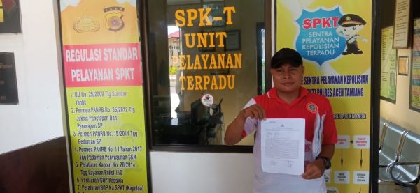 Ketua DPC LAKI Laporkan Ketua Komisi I DPRK Ke Polres Aceh Tamiang