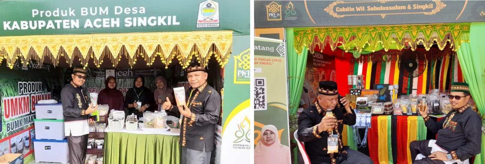 Ketua MAA Kunjungi Stand Bumdes Dan Cabdin Aceh Singkil