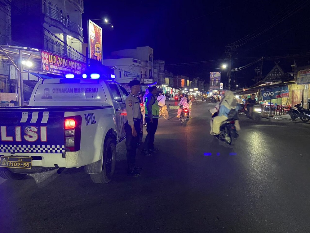 Polres Palas Patroli Blue Light Antisipasi Gangguan Kamtibmas