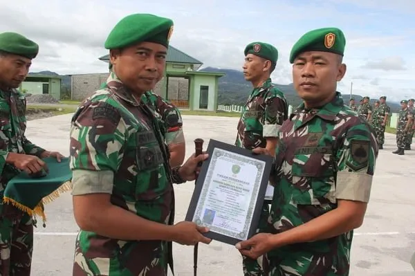 Dandim 0119/Bener Meriah Letkol Inf Eko Wahyu Sugiarto Lepas Sambut Prajurit