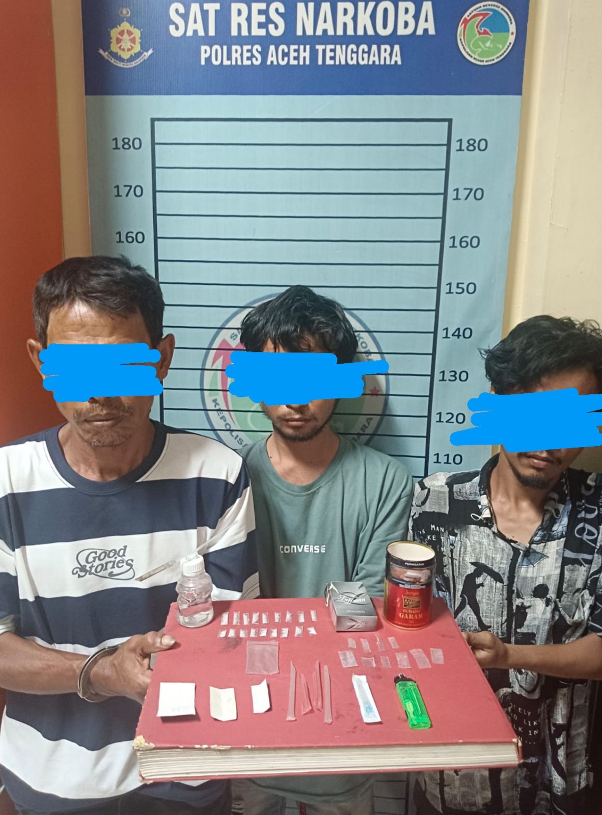 Polres Agara Gulung Tiga Pengedar Sabu