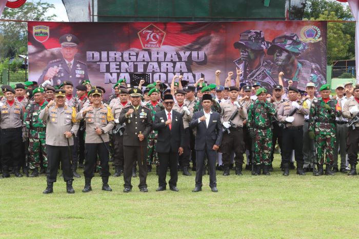 Plt Bupati Simalungun Hadiri Upacara Peringatan HUT Ke-79 TNI