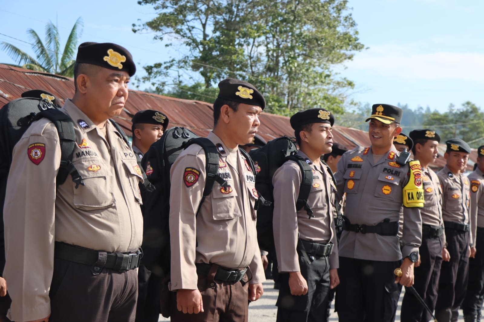 Polres Taput Apel Gelar Pergeseran Pasukan Pam TPS