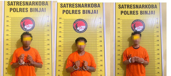 Terlibat Kasus Narkoba, 3 Pria Ditangkap