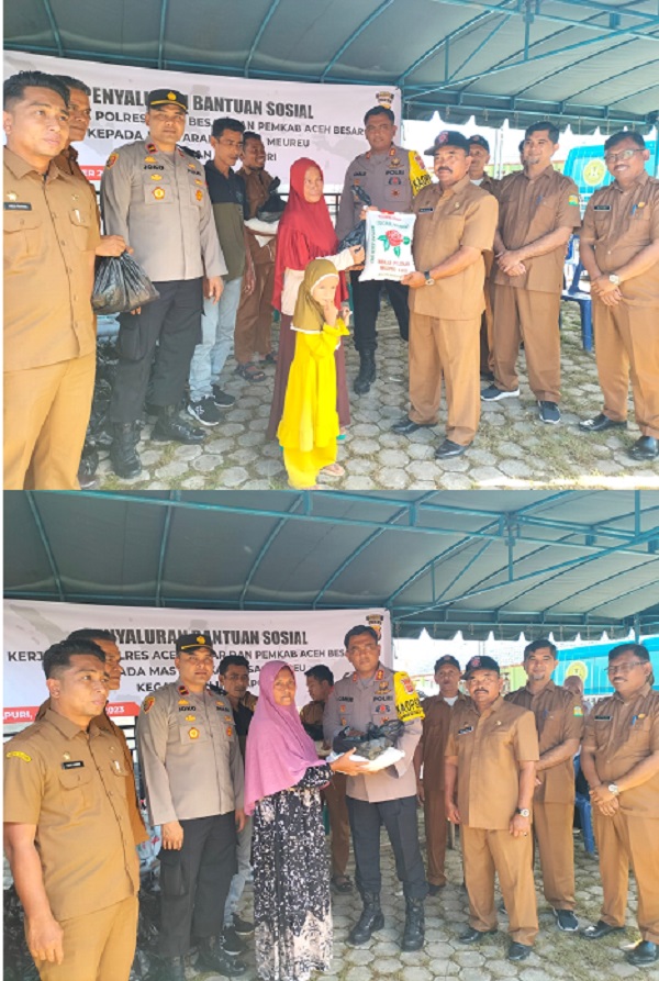 Pemkab Dan Polres Aceh Besar Bantu Warga Meureu Indrapuri