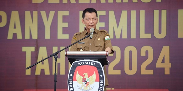 Penjabat Gubernur Dan Forkopimda Hadiri Deklarasi Kampanye Damai