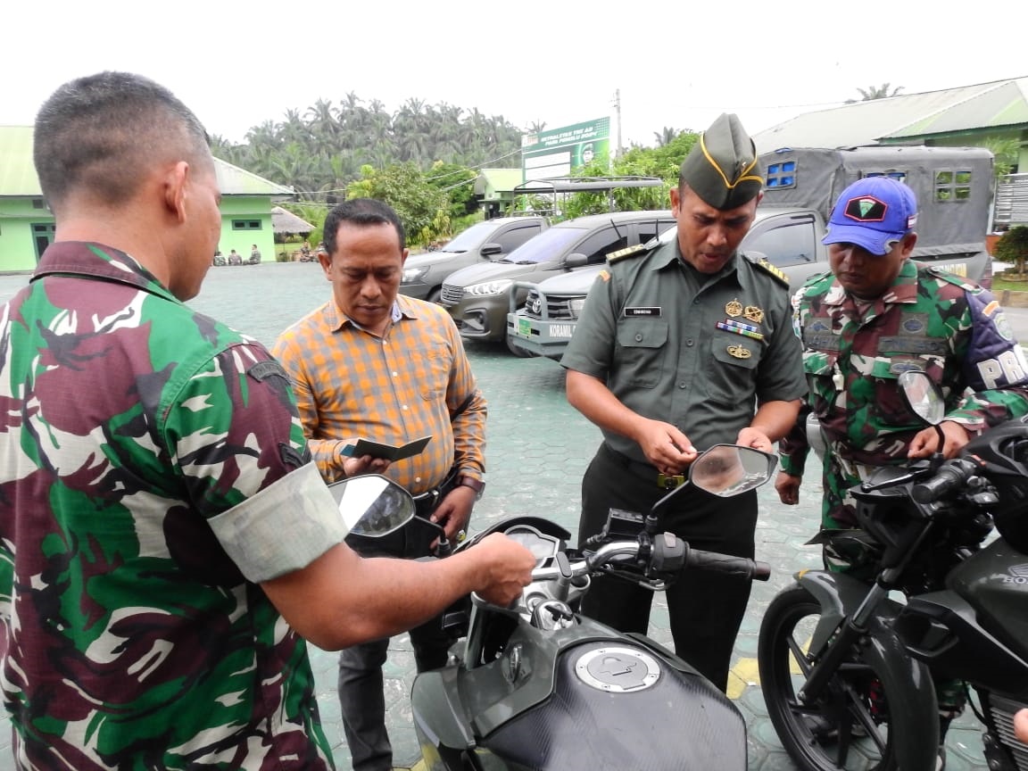 Kodim Aceh Tamiang Lakukan Pemeriksaan Kendaraan Dinas