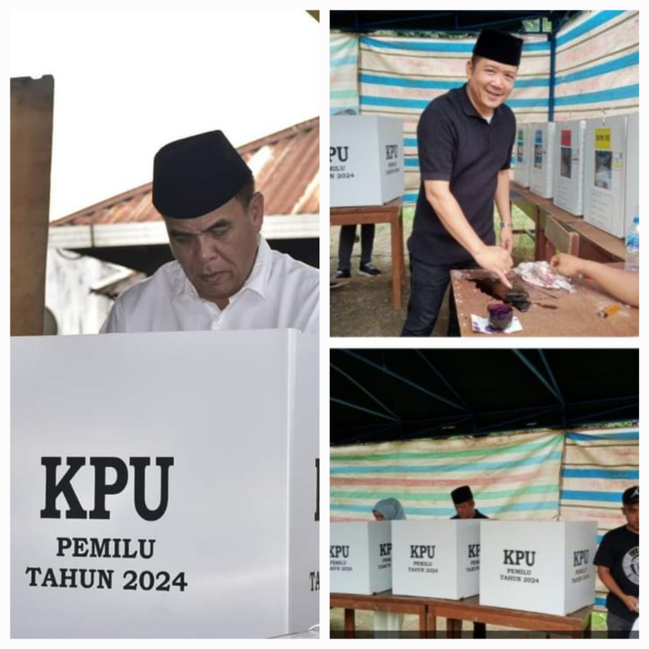 Pasangan AMIN Unggul Di TPS Bupati Dan Ketua DPRD Madina Mencoblos