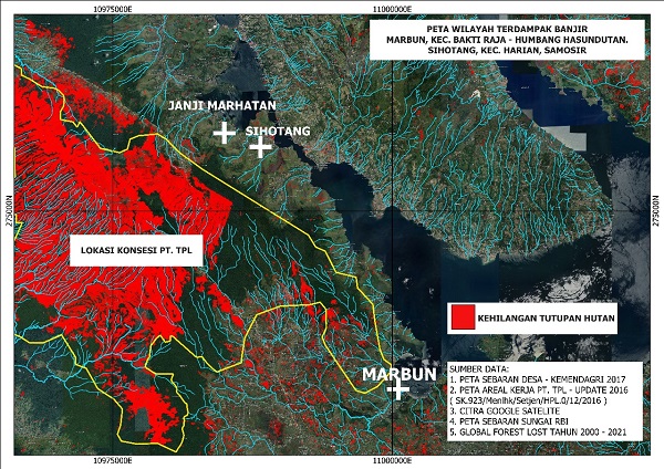 Walhi Sumut: Banjir Bandang Samosir Dan Humbahas Akibat Kerusakan Hutan 