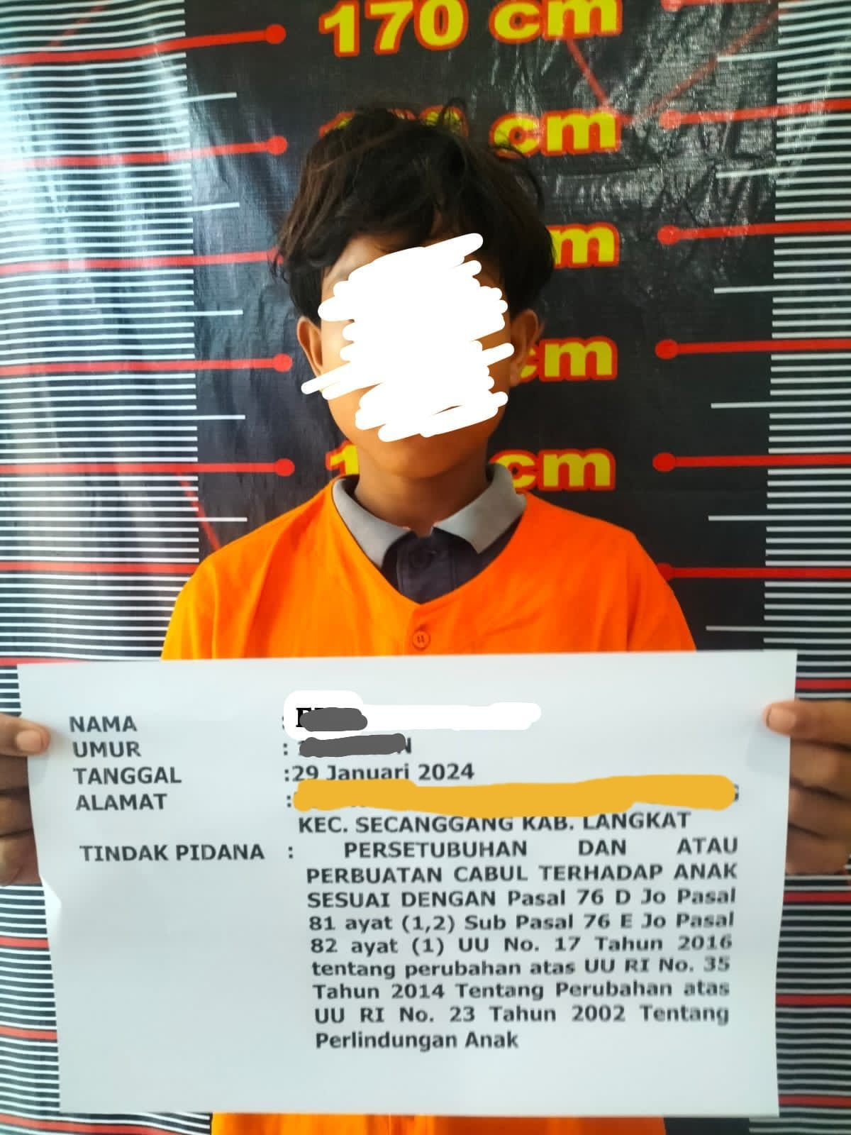 Pelaku Cabul Anak Di Bawah Umur Ditangkap Polres Langkat