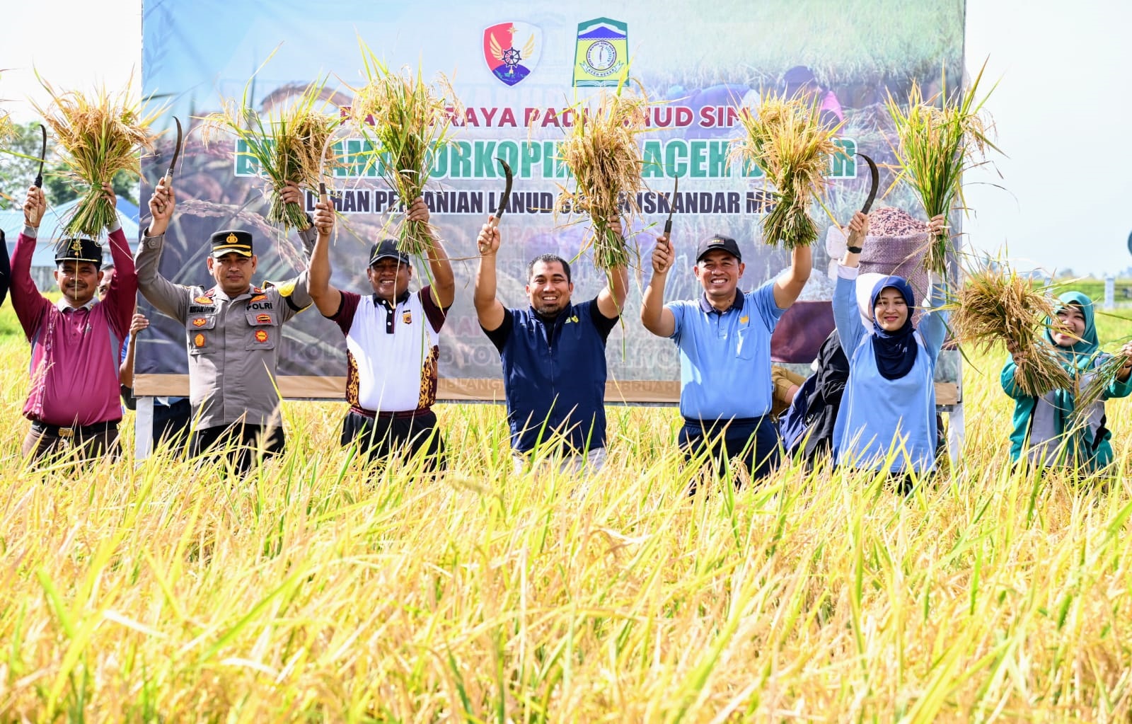 Pj Bupati-Danlanud SIM Panen Raya Padi MT Rendengan 2024