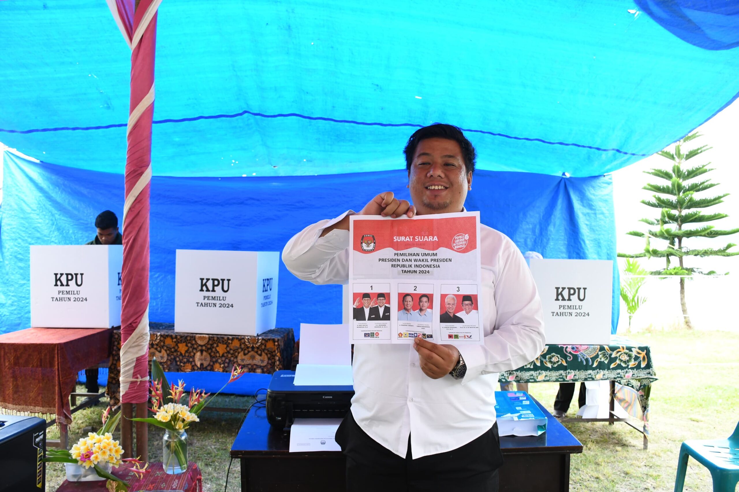 Prabowo-Gibran Unggul Di TPS Bupati Samosir
