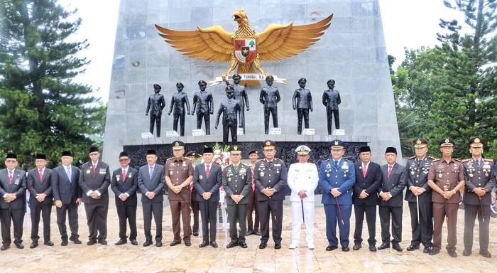 Pj Gubsu Pimpin Upacara Hapsak Di Tugu Sudjono