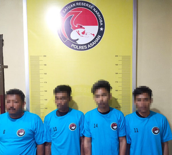 Jual 1 Kg SS, 4 Orang Dibekuk Polres Asahan