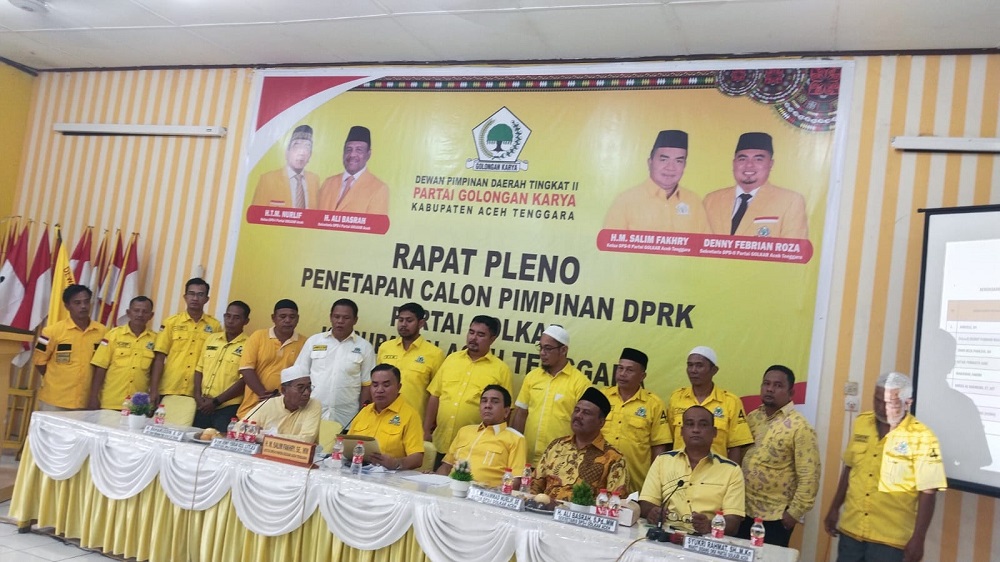 Golkar Agara Gelar Rapat Pleno Penetapan Calon Pimpinan DPRK