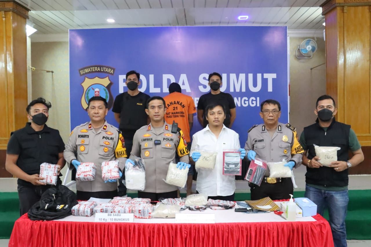 Polres Tebingtinggi Gagalkan Peredaran 10 Kg Sabu Dan 30 Ribu Ekstasi