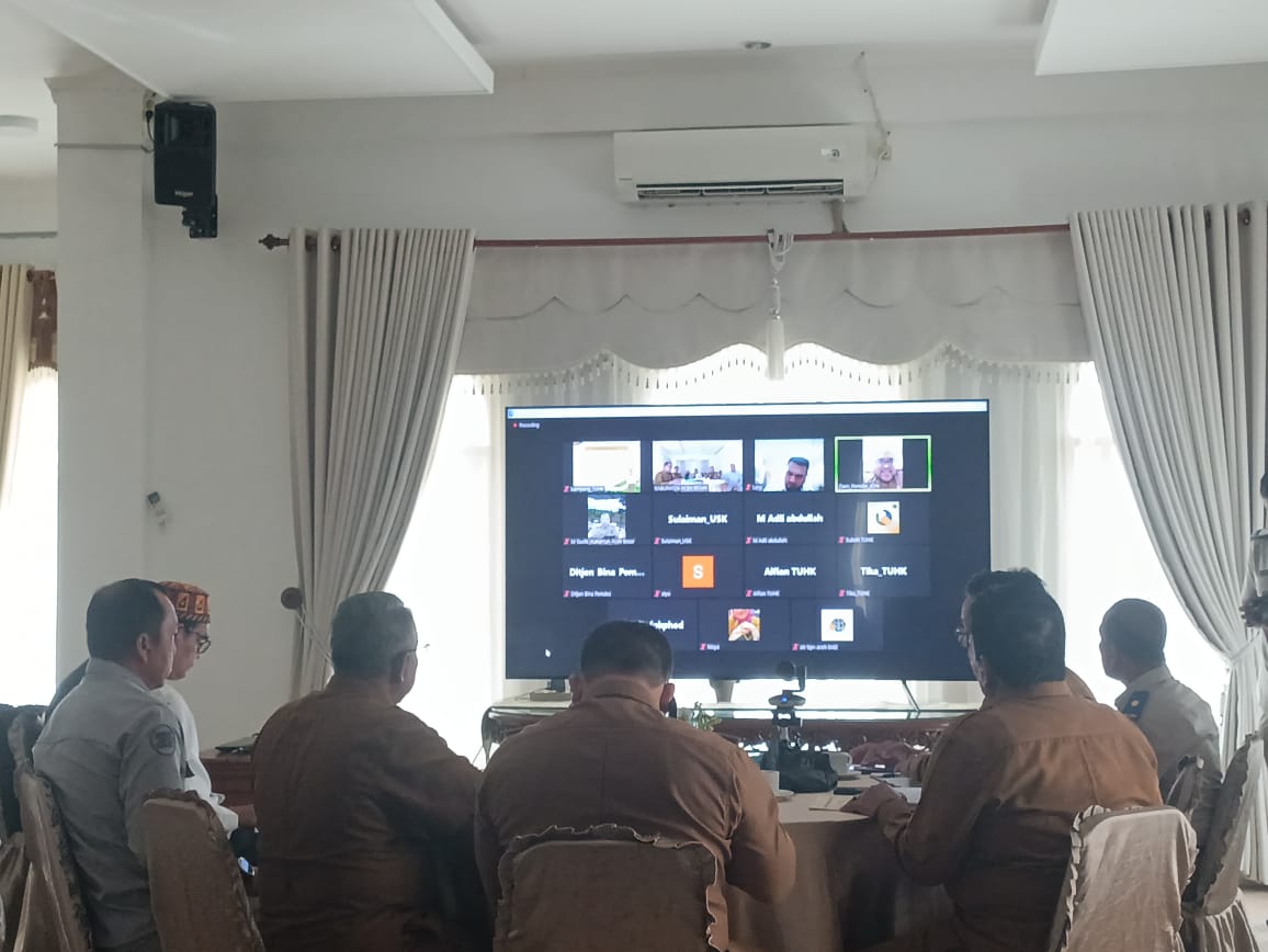 Pj Bupati Aceh Besar Ikuti Zoom Meeting Rakor Progres Pendaftaran Tanah Ulayat