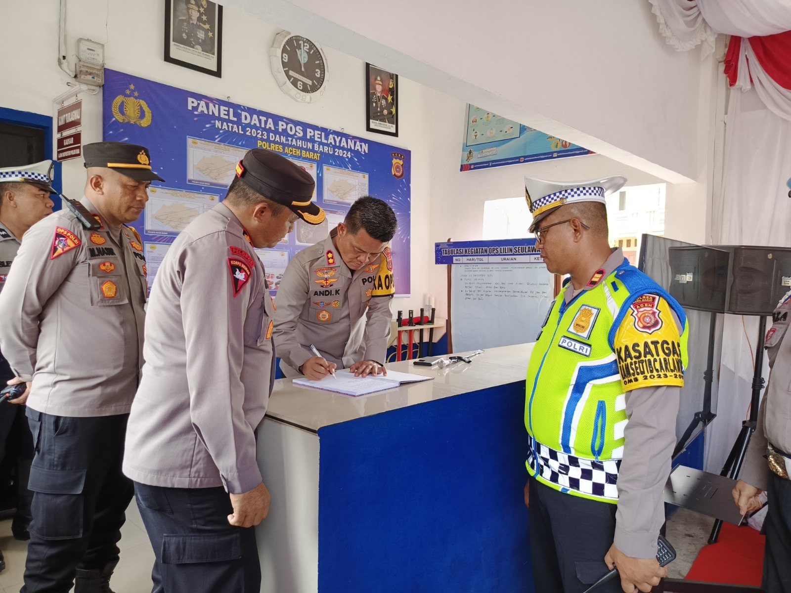 Kapolres Aceh Barat Cek Pos Yanpam Ops Lilin Seulawah 2023