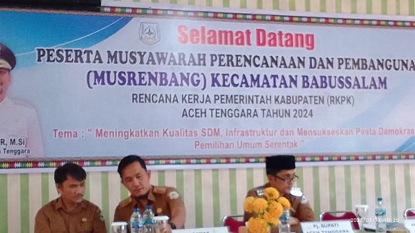 Pj Bupati Agara Buka Musrenbang 2024