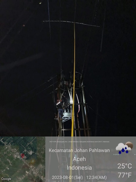 PLN ULP Meulaboh Kota Pulihkan Listrik Setelah Angin Kencang 