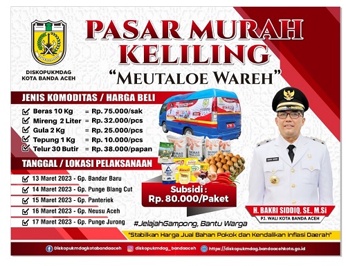 Sambut Ramadan, Pemko Banda Aceh Kembali Hadirkan Pasar Murah Keliling