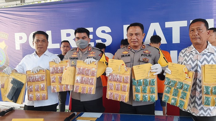 Polres Batubara Tangkap Tiga Pria, 6960 Butir Ekstasi Disita