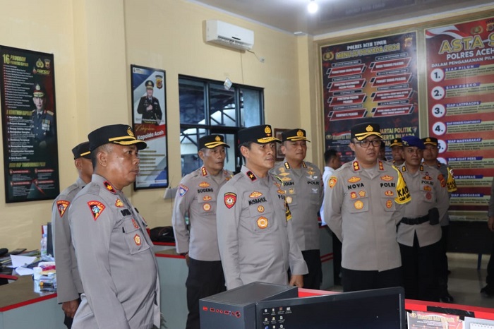Hadapi Pilkada Serentak, Wakapolda Cek Kesiapan Polres Aceh Timur