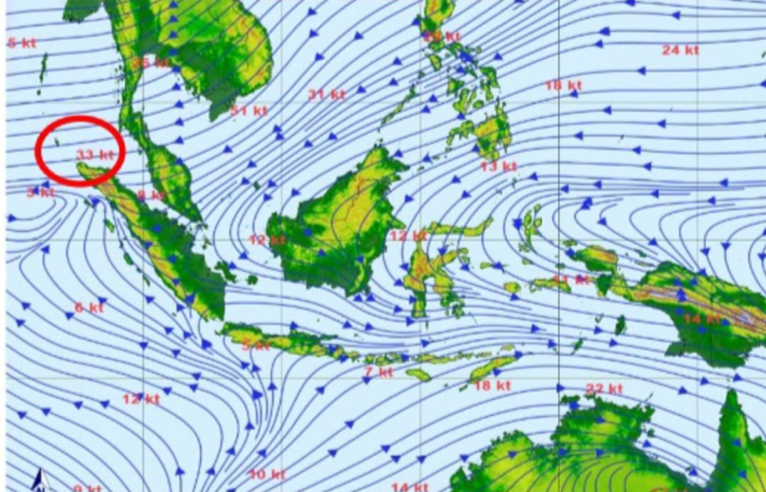 BMKG Sabang: Tinggi Gelombang Laut Capai 3 Meter