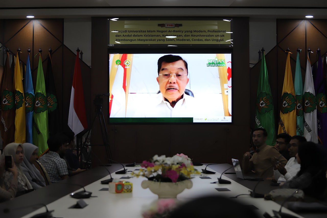 Jusuf Kalla Isi Kajian Ramadan Secara Daring Di UIN Ar-raniry