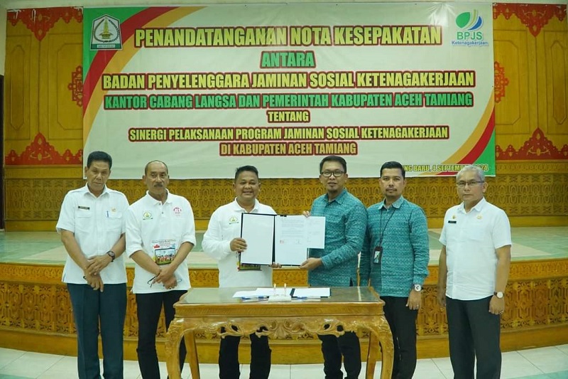 Pemkab Aceh Tamiang - BPJS Ketenagakerjaan Teken MoU
