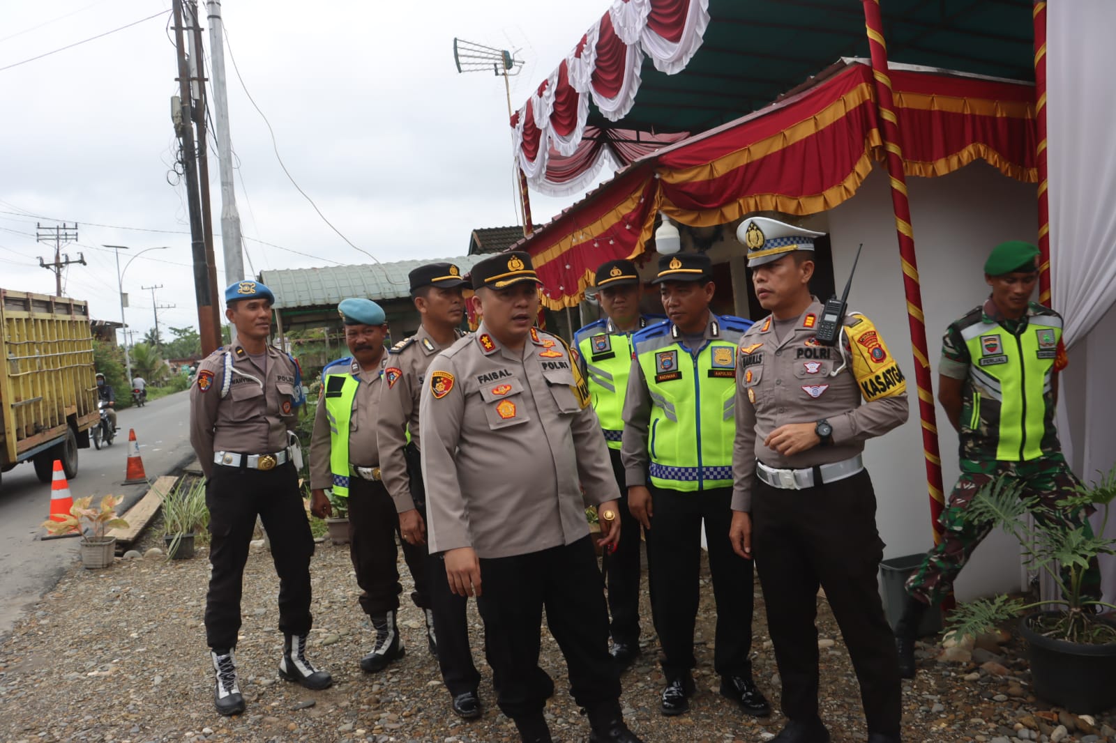 Kapolres Langkat Cek Pos Pelayanan Ops Lilin  2023