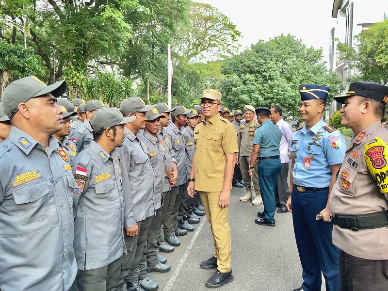 500 Personel Linmas Siap Amankan Pemilu 2024 Di Sabang